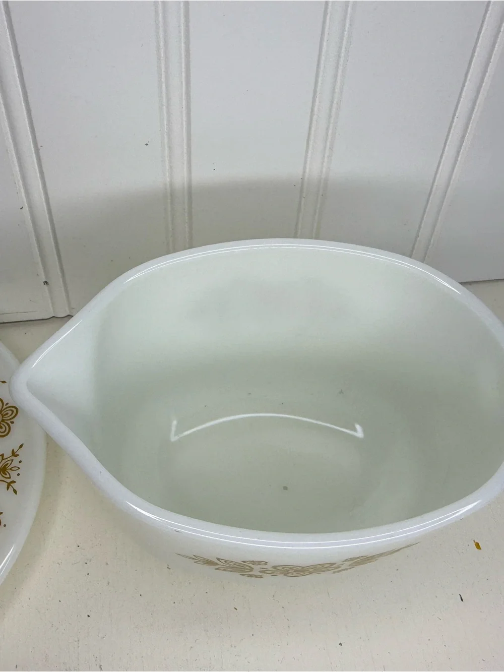 Pyrex BUTTERFLY GOLD # 77-B Gravy Boat and # 77-U Underplate Vintage